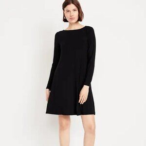 Old Navy Black Velvet Swing Dress LARGE